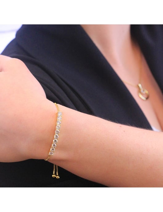 Conjunto Mia Cristal Redondo - Oro y Cristal - Image 4