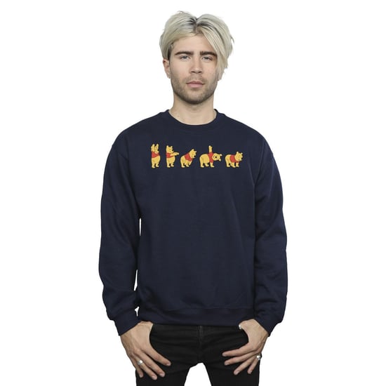 Disney Mens Winnie The Pooh Stretching Sweatshirt (Navy Blue) - Image 2
