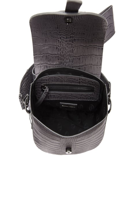 Bolso cruzado de piel gris Donatella para mujer Pompei - Image 5