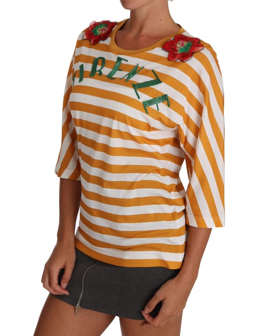 Camiseta Fiorentina Blanca Naranja de Mujer Dolce & Gabbana - Image 4