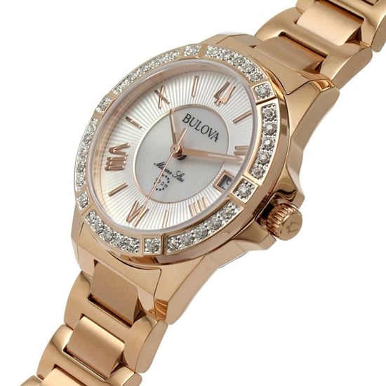Bulova Marine Star Women's Rose Gold Watch 98R295 - Image 3