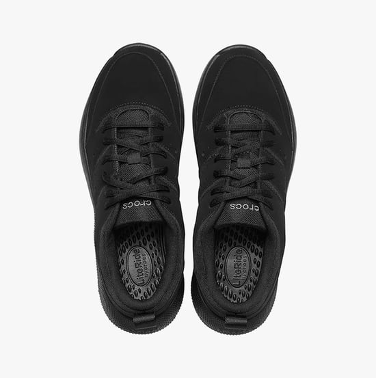 ON THE CLOCK Mens Work Trainers Triple Black - Image 2