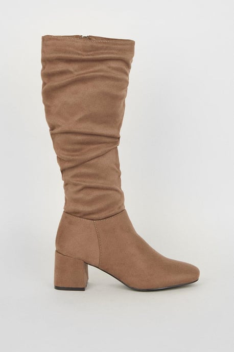 Kaya Ruched Knee High Boots