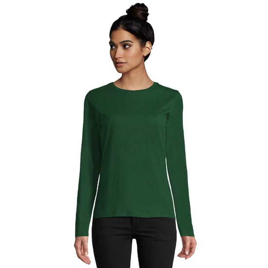 SOLS Womens/Ladies Imperial Long-Sleeved T-Shirt (Bottle Green) - Image 1