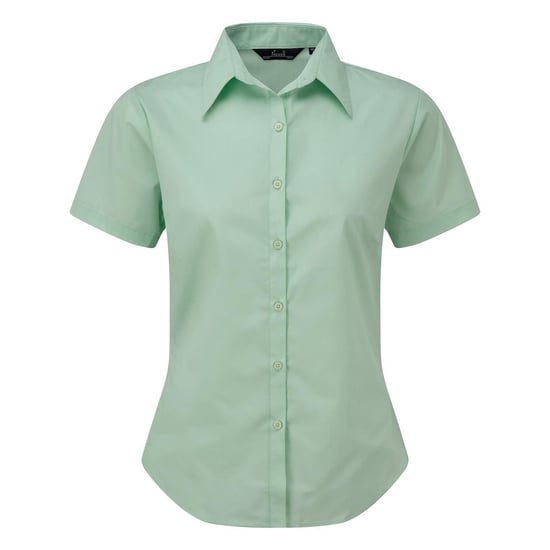 Premier Short Sleeve Poplin Blouse / Plain Work Shirt (Aqua) - Image 1
