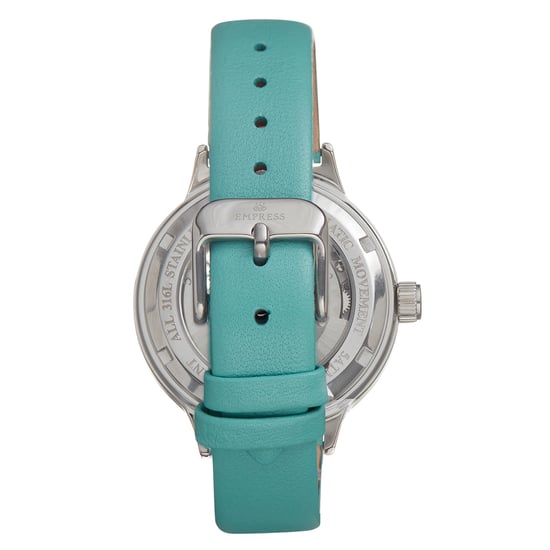 Empress Alice Automatic MOP Skeleton Dial Leather-Band Watch