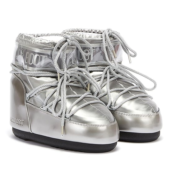 Moon Boot Classic Icon Low Glance Womens Silver Boots - Image 1