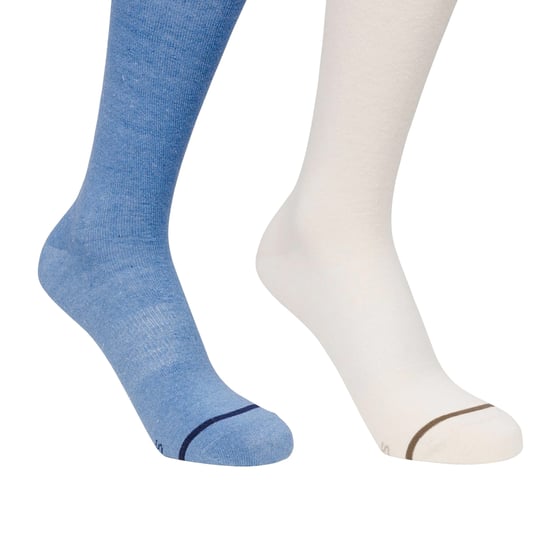 Trespass Unisex Adult Heathan Socks (Pack of 3) (Oatmilk/Cream/Storm Blue) - Image 2