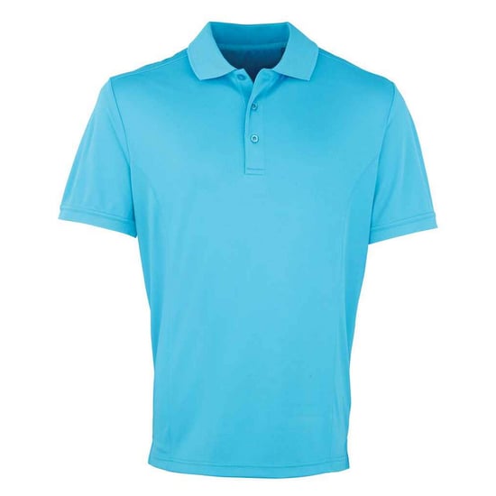 Premier Mens Coolchecker Pique Polo Shirt (Turquoise) - Image 1
