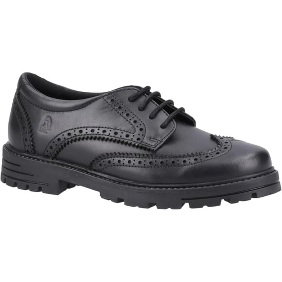 Hush Puppies Girls Maxine Leather School Shoes (Black) - Image 3