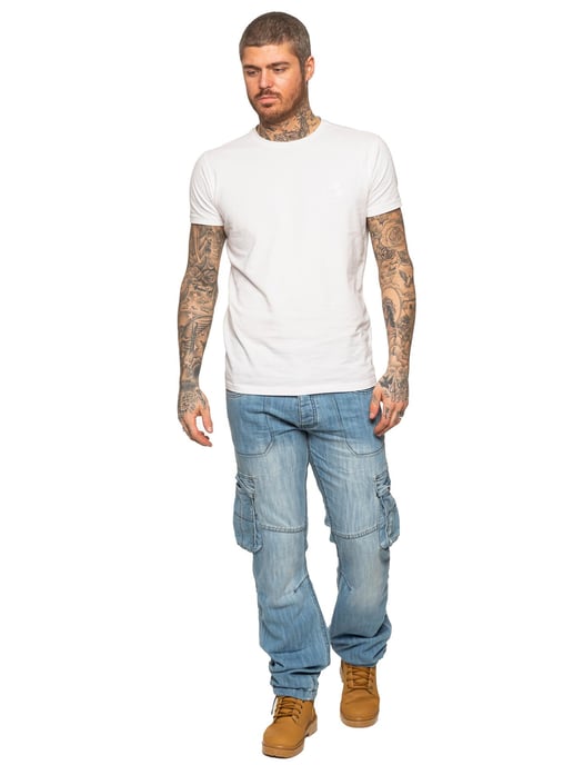 Enzo | Vaqueros de combate para hombre - Azul claro - Image 5