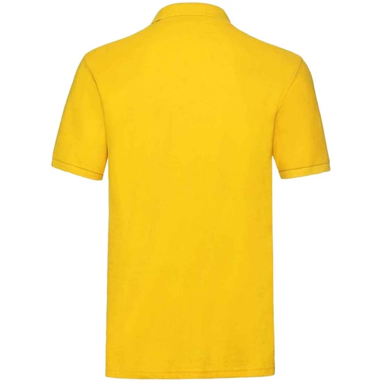 Fruit of the Loom Mens Premium Cotton Pique Polo Shirt (Sunflower) - Image 2
