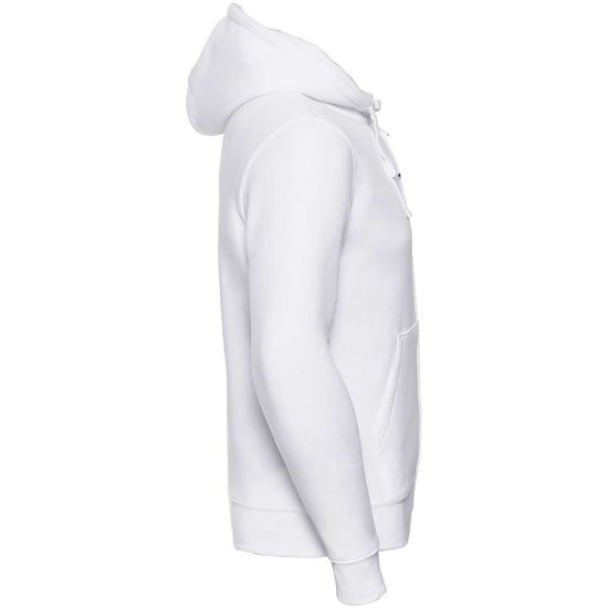 Russell Mens Authentic Full Zip Hooded Sweatshirt / Hoodie (White) - Image 3