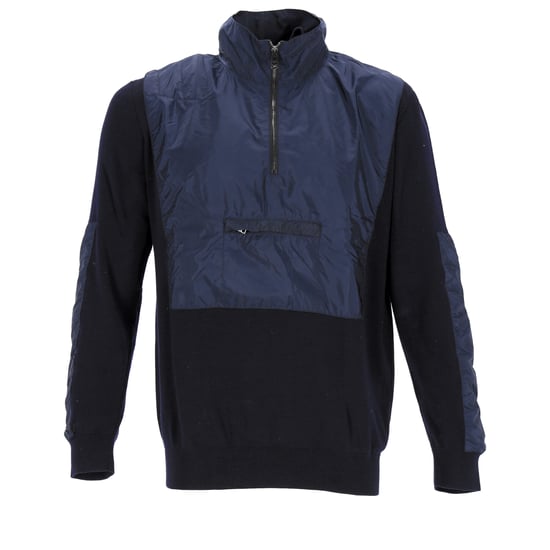 Prada Windbreaker in Navy Blue Wool and Nylon - Image 5