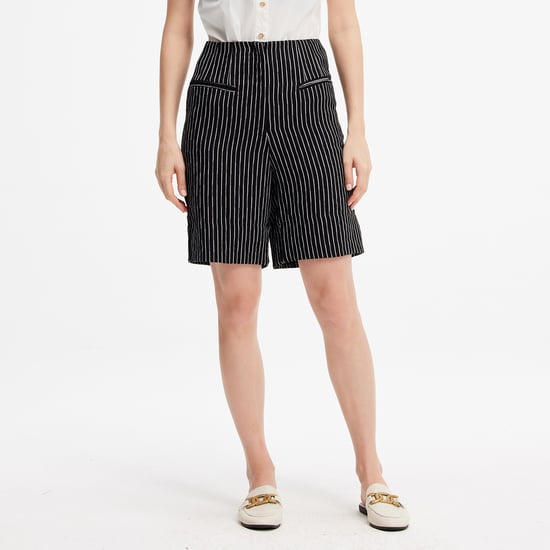Striped straight shorts - Image 4