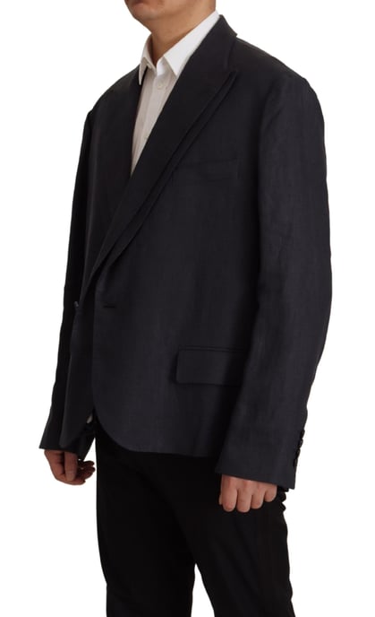 Blazer Formal de Lino Azul de Dolce & Gabbana para Hombre - Image 4