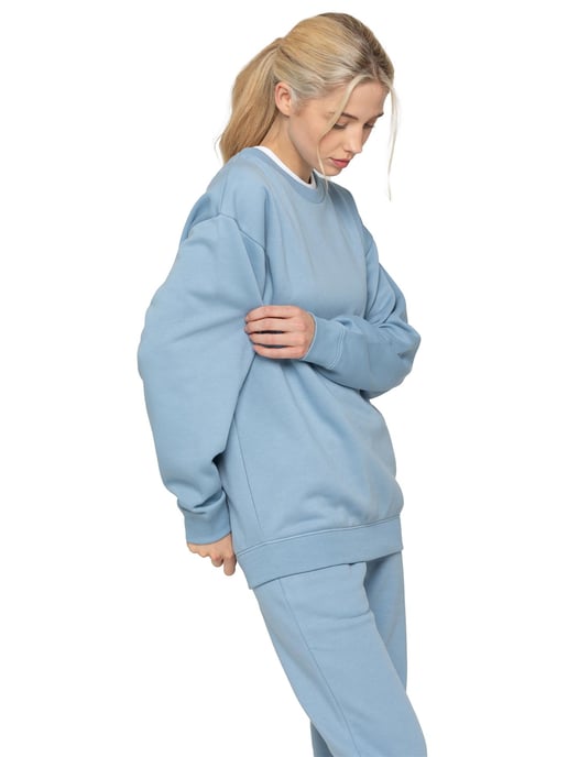 Sudadera Enzo Womens Oversized - Azul - Image 2