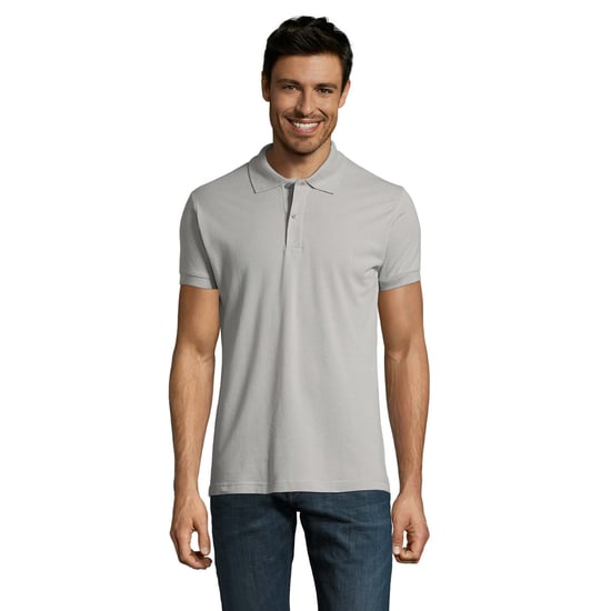 SOLS Mens Perfect Pique Short Sleeve Polo Shirt (Pure Grey) - Image 4