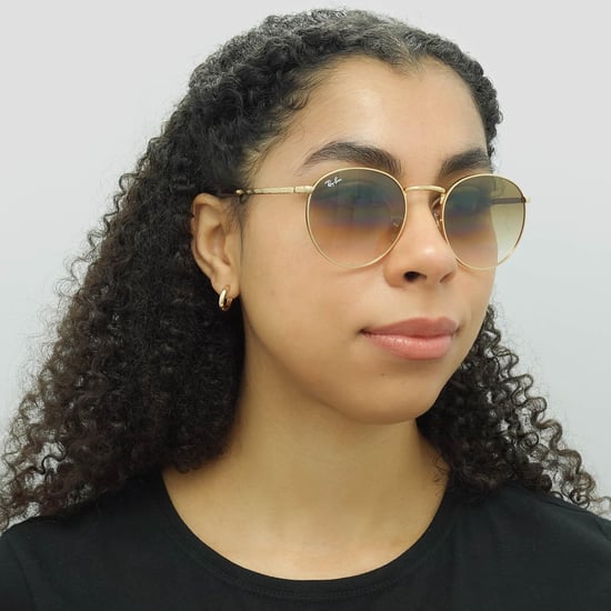 Ray-Ban Round Unisex Gold Brown Gradient RB3637 New Round
