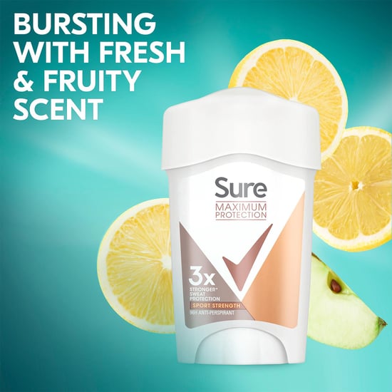 Sure Women Maximum Protection Sport Strength Anti-Perspirant Cream, 3x 45ml