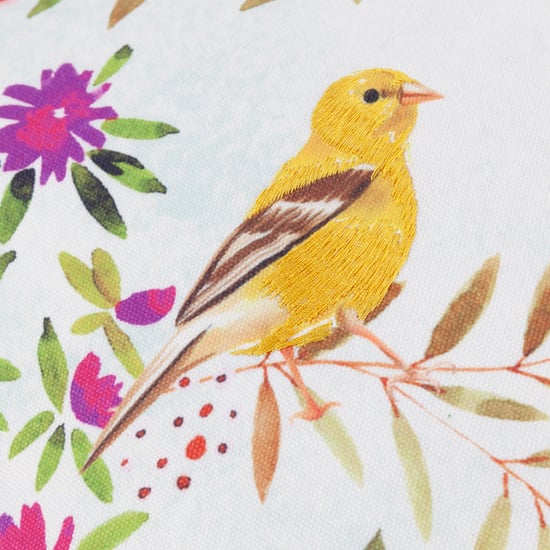 Evans Lichfield Daisy Hill Willow Birds Printed Polyester Filled Cushion