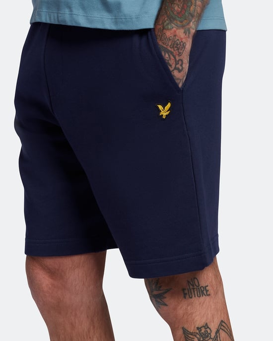 Lyle & Scott Sweat Short Plus in Navy - Image 4