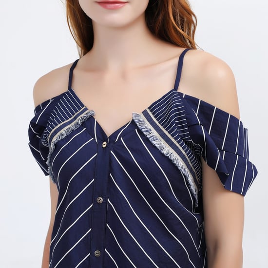 Off-Shoulder Stripe Top - Image 5