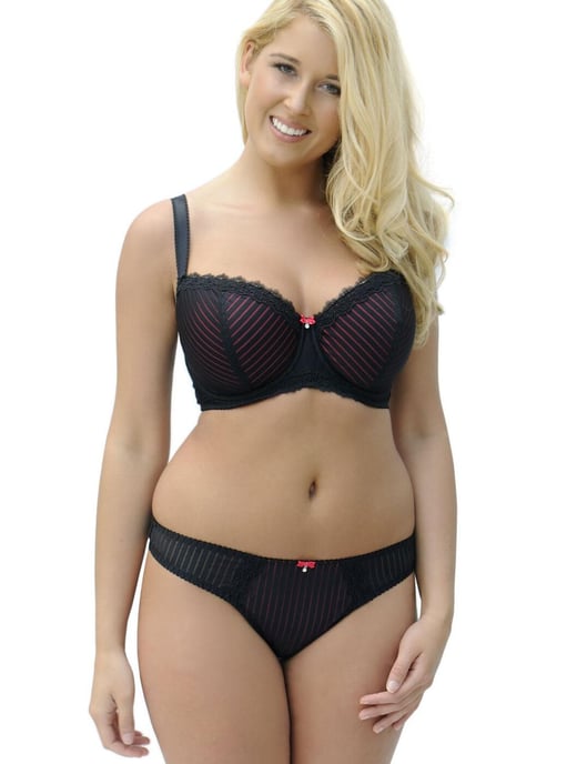 Curvy Kate Ritzy Balcony Bra Black/Poppy