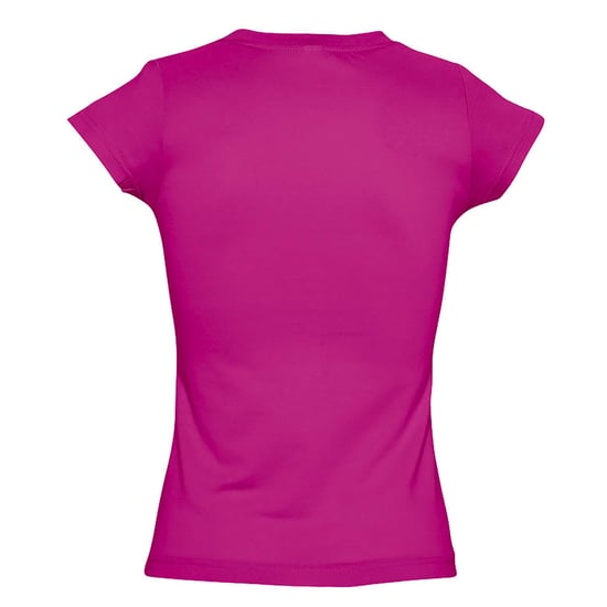 SOLs Womens/Ladies Moon V Neck Short Sleeve T-Shirt (Fuchsia) - Image 2