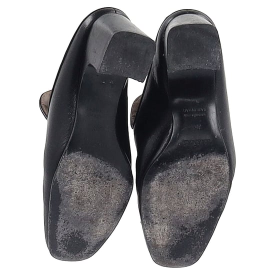 Hermès Diane With Roulis Buckle Mules in Black Goatskin Leather - Image 6