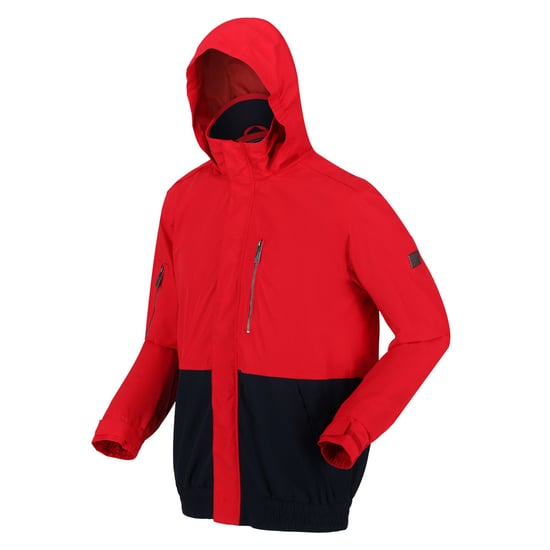 Regatta Mens Feelding Colour Block Waterproof Bomber Jacket (True Red/Navy)