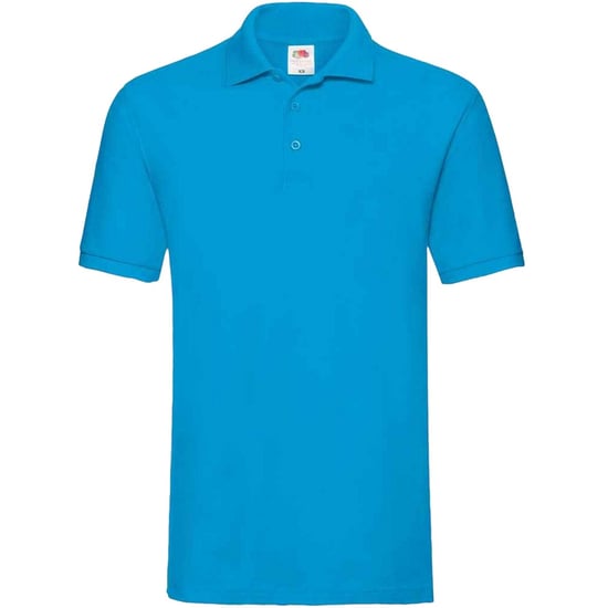Fruit of the Loom Mens Premium Cotton Pique Polo Shirt (Azure) - Image 1