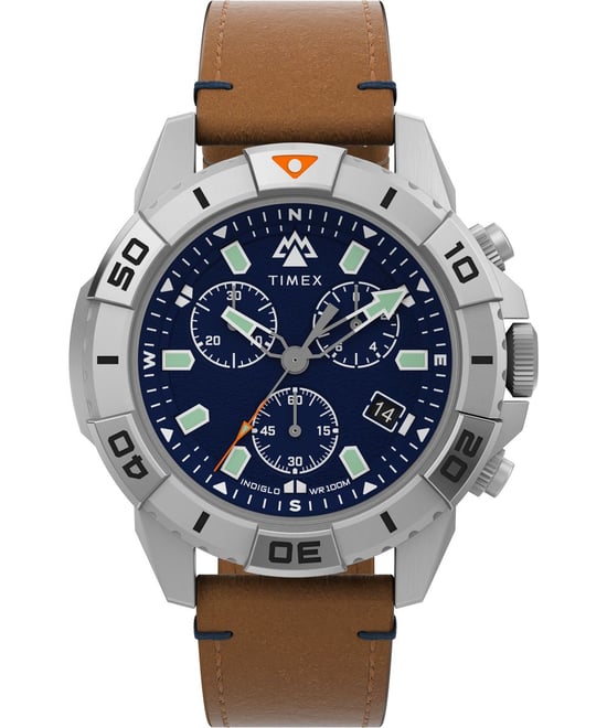 Timex Ridge Chrono Men's Brown Watch TW2W16300 - Image 1