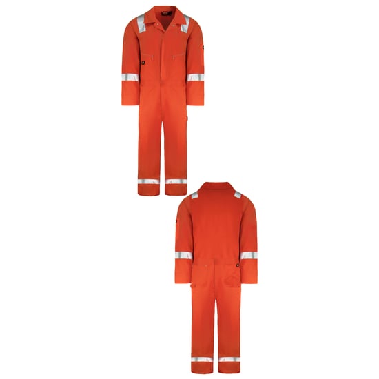 Dickies Hi-Vis Light Wighte Mens Orange Coverall - Image 3