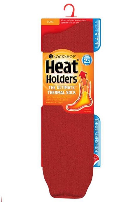 Calcetines térmicos extralargos para mujer en Cerise y Vino by Heat Holders - Image 2