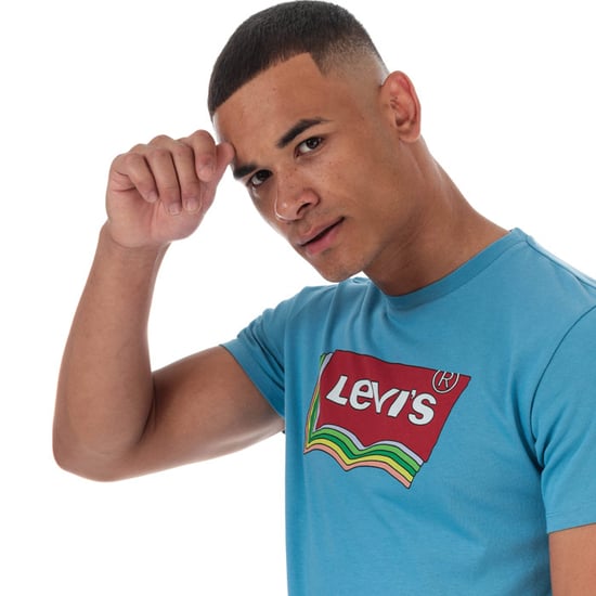 Men's Levis Graphic Varsity T-Shirt in Blue - Image 6
