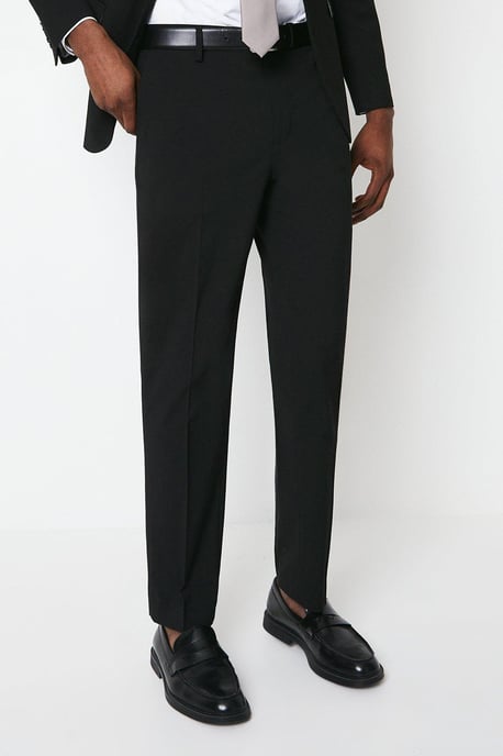 Tailored Fit Black Essential Suit Trousers - Image 1