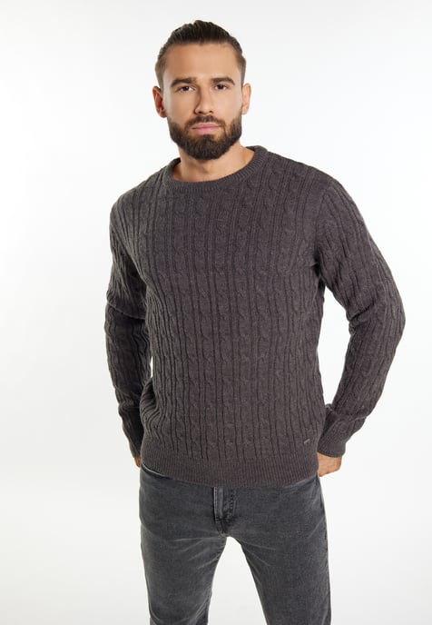 Dreimaster Knitted pullover Men Grey melange - Image 3