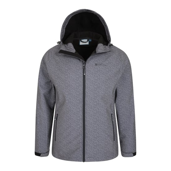 Mountain Warehouse Mens Exodus Showerproof Soft Shell Jacket (Charcoal) - Image 3