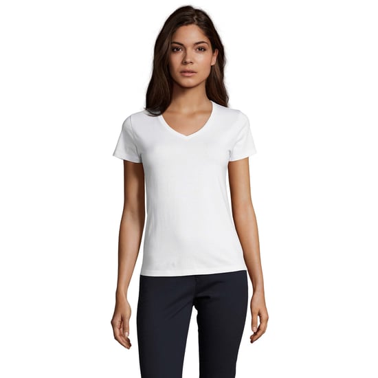 SOLS Womens/Ladies Imperial V Neck T-Shirt (White) - Image 1
