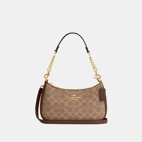 Teri Shoulder Bag in Signature Canvas with Chain Strap - Image 1