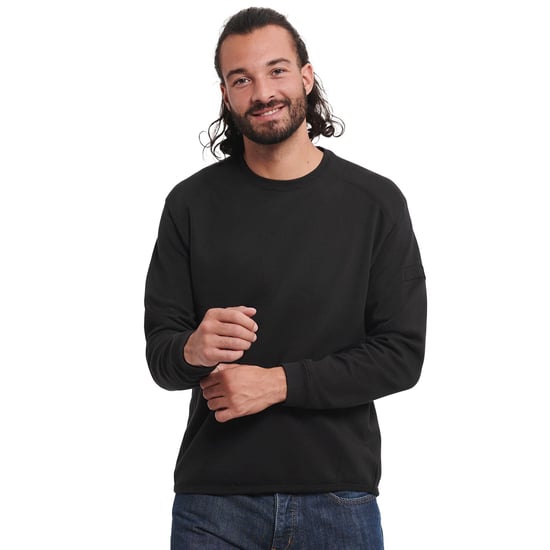 Russell Mens Spotshield Heavy Duty Crew Neck Sweatshirt (Black) - Image 3