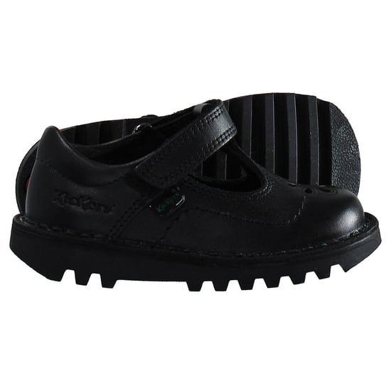 Kickers T-Bar Flutter zapatos negros para niños - Image 3
