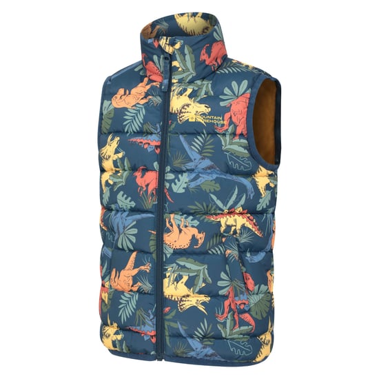 Mountain Warehouse Childrens/Kids Rocko Dinosaur Padded Gilet (Green) - Image 3