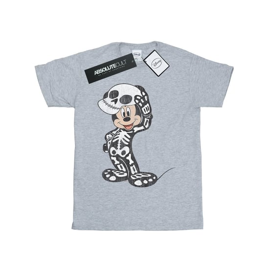 Disney Mens Mickey Mouse Skeleton T-Shirt (Sports Grey)