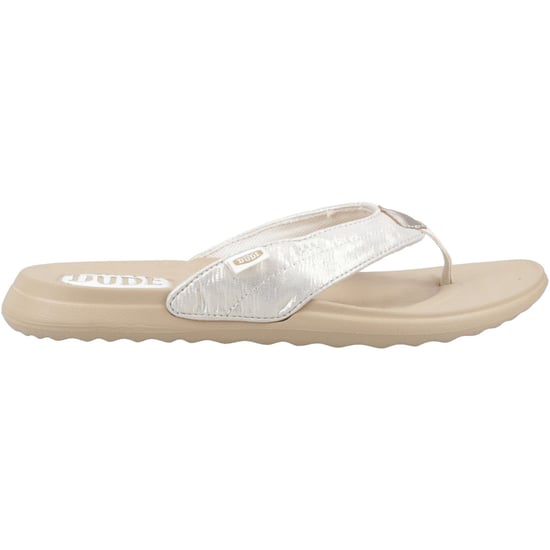 HEYDUDE Christi Flip Classic Polyurethane Women's Gold Sandals - Image 5