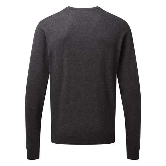 Premier Adults Unisex Cotton Rich Crew Neck Sweater (Charcoal) - Image 2