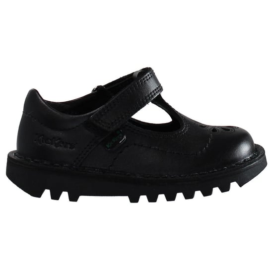 Kickers T-Bar Flutter zapatos negros para niños - Image 1