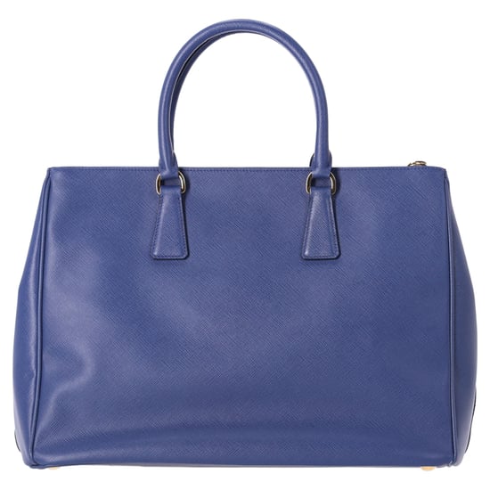 Prada Large Galleria Hand Bag in Blue Saffiano Leather - Image 2