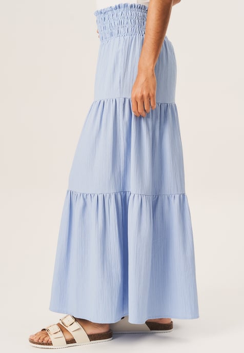 Smocked Tiered Maxi Skirt